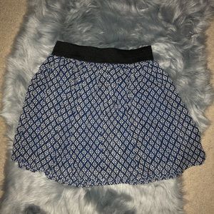 BLUE FLOUNCY MINI SKIRT